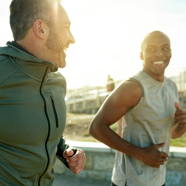 two men jogging