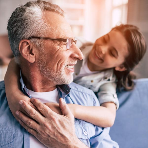 man with granddaughter